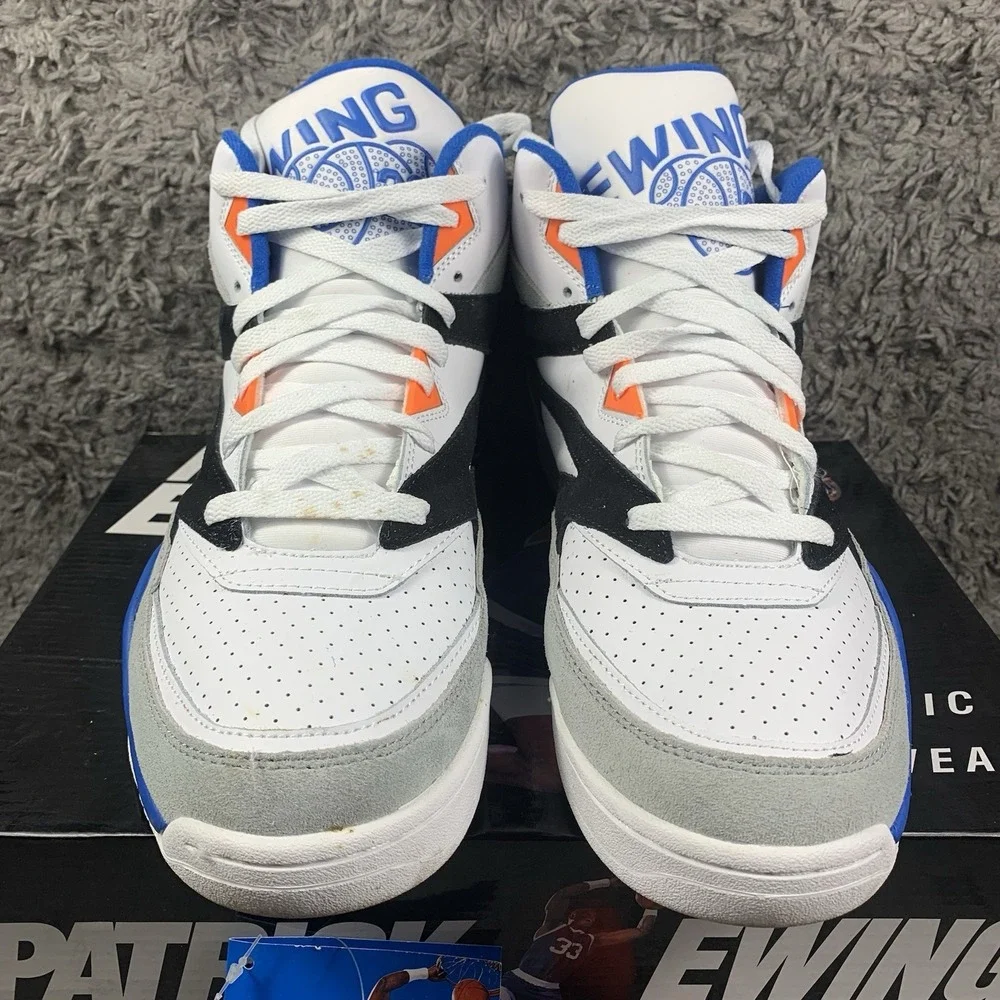 Patrick Ewing Athletics Sports Lite White/Royal Orange 1BM00256-109 Size 13 Box - Picture 7 of 10